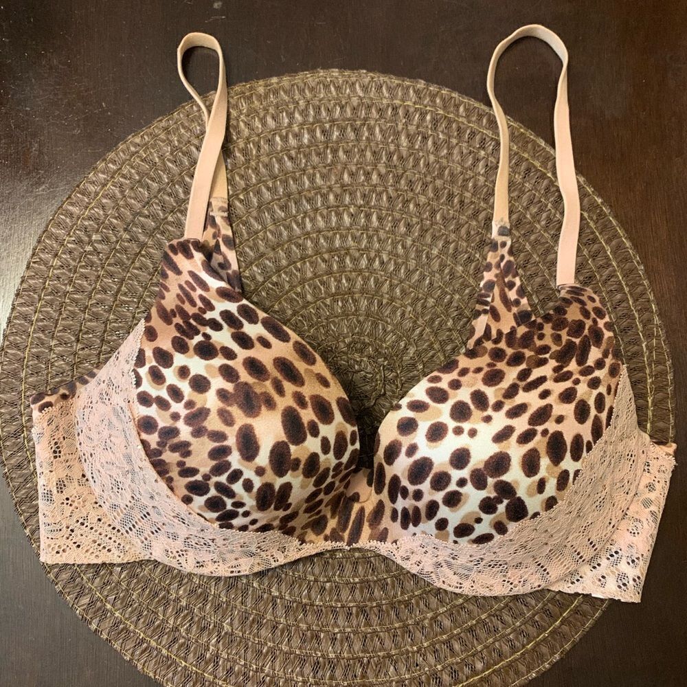 34C Victoria's Secret VINTAGE INCREDIBLE PERFECT PUSH UP BRA RHINESTONES